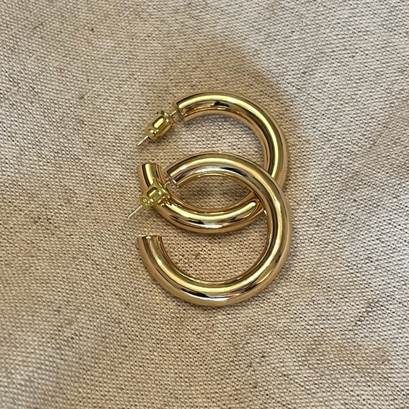Gold Hoop Earrings - Picture 2 of 5